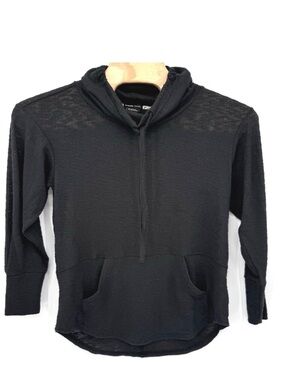 Prana Black Lightweight Hooded Sweatshirt